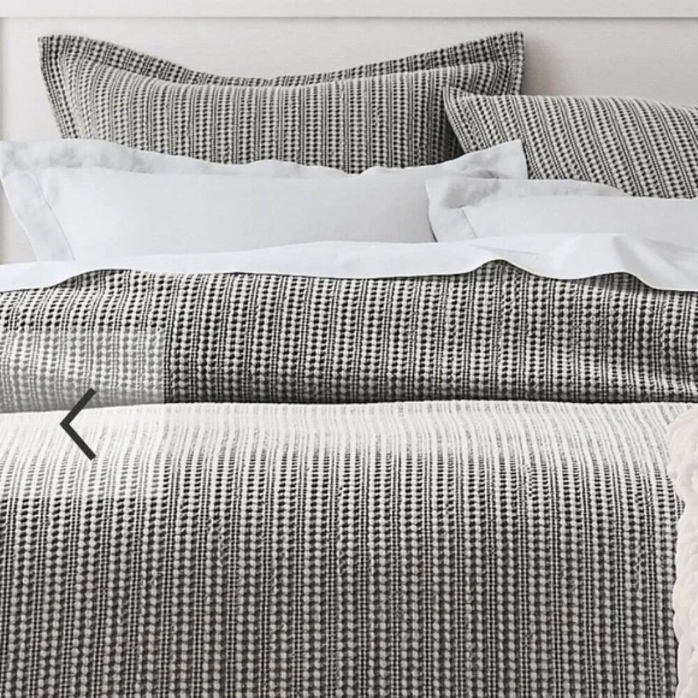Honeycomb Cotton Grey KING Duvet Cover.